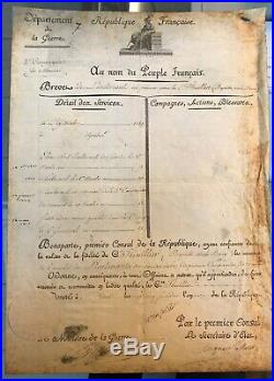 1092a-autographes-bonaparte-berthier-maret-brevet-thuillier-empire-1803