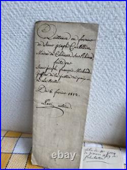 10 Anciens Documents Lot Papiers Ancien 19 Eme Souvenir Manuscrit Notaire