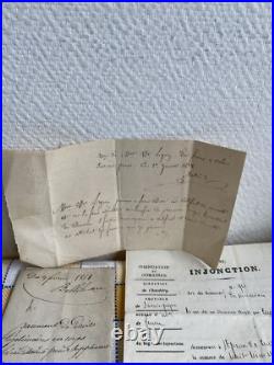 10 Anciens Documents Lot Papiers Ancien 19 Eme Souvenir Manuscrit Notaire