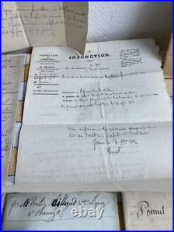 10 Anciens Documents Lot Papiers Ancien 19 Eme Souvenir Manuscrit Notaire