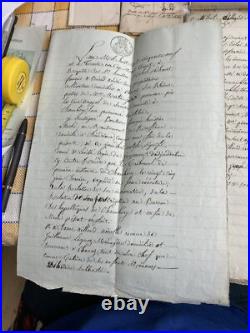 10 Anciens Documents Lot Papiers Ancien 19 Eme Souvenir Manuscrit Notaire