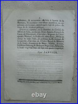 10 pièces XVIII° AMIENS Ordonnance, arrêt, directoire, peluche, étoffe, port