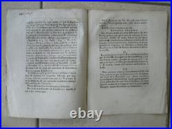 10 pièces XVIII° AMIENS Ordonnance, arrêt, directoire, peluche, étoffe, port