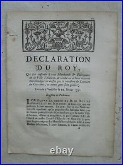 10 pièces XVIII° AMIENS Ordonnance, arrêt, directoire, peluche, étoffe, port