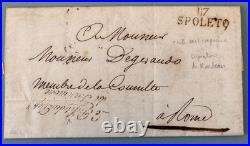 117 SPOLETO Lettre Préfet Trasimène Roederer Rome Empire 1810 Départements