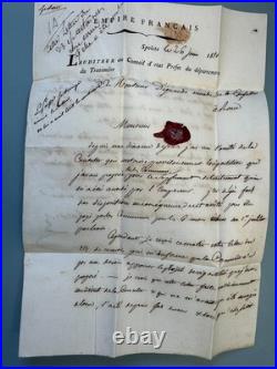 117 SPOLETO Lettre Préfet Trasimène Roederer Rome Empire 1810 Départements