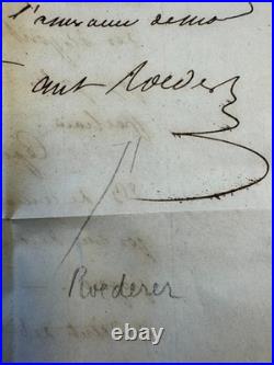 117 SPOLETO Lettre Préfet Trasimène Roederer Rome Empire 1810 Départements