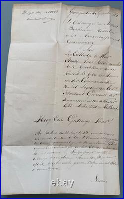 123 GRONINGUE Lettre Empire 1812 Ems Occidental Cachet Rouge Hollande Napoléon