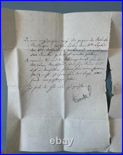 124 AURICH Lettre 1813 Ems Oriental Franchise Préfet Cachet Rouge Napoléon