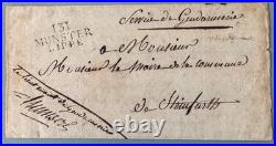 131 MUNSTER LIPPE Lettre Service Gendarmerie Franchise 1813 Chevaux Empire