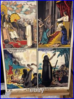 13 Affiches Scolaires Religieuses Anciennes