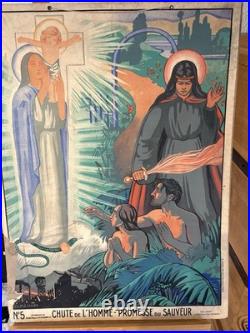 13 Affiches Scolaires Religieuses Anciennes