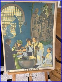 13 Affiches Scolaires Religieuses Anciennes