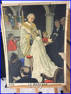 13 Affiches Scolaires Religieuses Anciennes