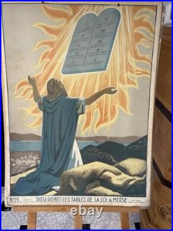 13 Affiches Scolaires Religieuses Anciennes