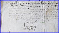 1582 PARCHEMIN signé par François de France, dernier fils du roi Henri II