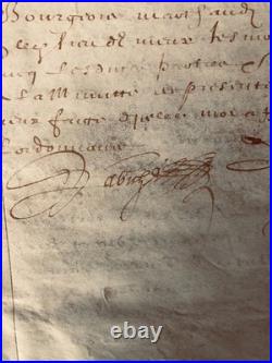 1634 Louis XIII Maison de BASSOMPIERRE DREUX Acte notarié