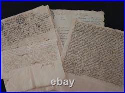 1663-1754 LOIRE, Lot vieux papier, Marquis de Curton et du Palais, Feurs (42)