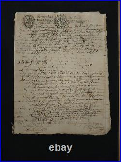 1663-1754 LOIRE, Lot vieux papier, Marquis de Curton et du Palais, Feurs (42)
