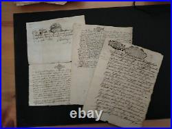 1673-1800, vieux papiers, Archives familles noble, Bourg-St-Andéol (07, Ardèche)