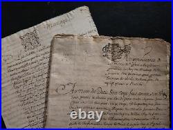 1691-1747 lot vieux papiers, Mézodier, Saint-Paul-Trois-Châteaux (26, Drôme)