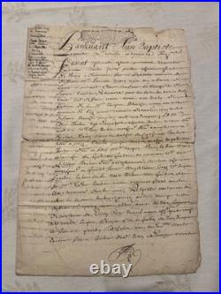 1699 Important acte notarié manuscrit (succession c d'un chanoine), Tonnerre