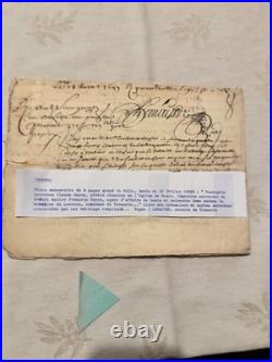 1699 Important acte notarié manuscrit (succession c d'un chanoine), Tonnerre