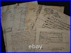 1701 1733, PUY-DE-DOME lot de vieux papiers, Maringues (63)