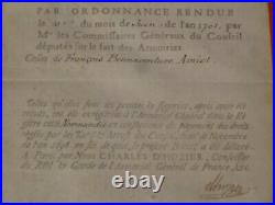 1701 Normandie Enregistrement des armoiries famille Amiot garde du corps du roi