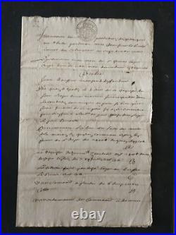 1706-1709 lot de documents relatifs à un procès Marseille- cachet de cire