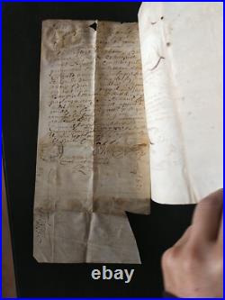 1706-1709 lot de documents relatifs à un procès Marseille- cachet de cire