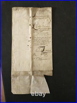 1706-1709 lot de documents relatifs à un procès Marseille- cachet de cire