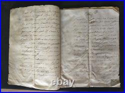 1706-1709 lot de documents relatifs à un procès Marseille- cachet de cire