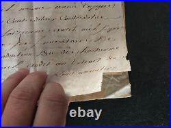 1706-1709 lot de documents relatifs à un procès Marseille- cachet de cire