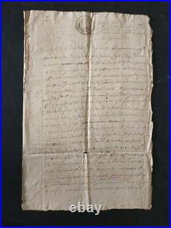 1706-1709 lot de documents relatifs à un procès Marseille- cachet de cire