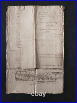 1706-1709 lot de documents relatifs à un procès Marseille- cachet de cire
