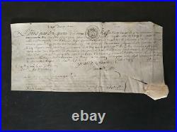 1706-1709 lot de documents relatifs à un procès Marseille- cachet de cire