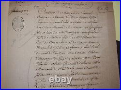 1720 Dossier ST DOMINGUE CONTRAT DE MARIAGE avec dot composée d'esclaves