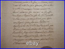 1720 Dossier ST DOMINGUE CONTRAT DE MARIAGE avec dot composée d'esclaves