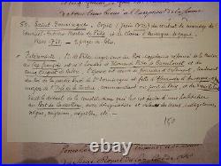 1720 Dossier ST DOMINGUE CONTRAT DE MARIAGE avec dot composée d'esclaves