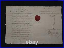 1734 Naufrage navire Superbe cachet de l'Amirauté de Nantes (44)