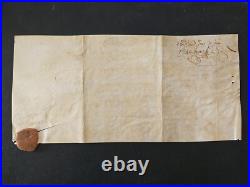 1741-752 Lot de vieux papiers, Parchemins Entrages (04) Magnifique cachet