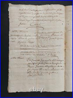 1741-752 Lot de vieux papiers, Parchemins Entrages (04) Magnifique cachet