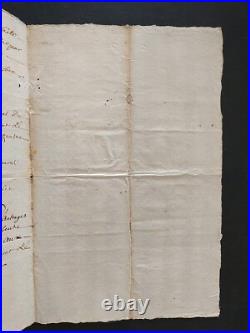 1741-752 Lot de vieux papiers, Parchemins Entrages (04) Magnifique cachet