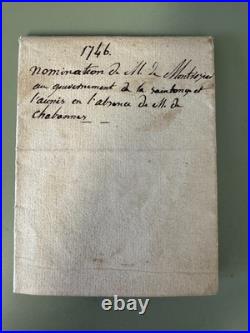 1746 Brevet Royal Louis XV Nomination Montboissier Saintonge Aunis Argenson