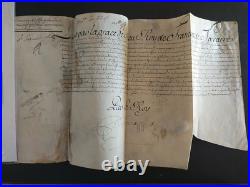 1749 Brevet signé LOUIS parchemin maire Montesquieu-Lauragais (31)