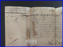 1749 Brevet signé LOUIS parchemin maire Montesquieu-Lauragais (31)