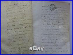 1757 important document PARCHEMIN 160 pages 2 autographes LOUIS