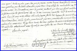 1761 Lettre Manuscrite RARE de Madame de Seran Maitresse de Louis XV
