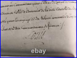 1777 brevet d'aumônier signé Louisde la citadelle de Besançon (25, DOUBS)